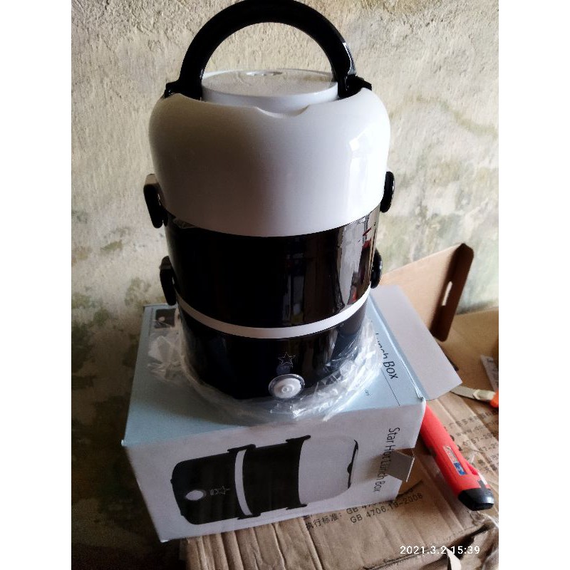 Hộp cơm hâm nóng 3 tầng inox 304 khít canh | BigBuy360 - bigbuy360.vn