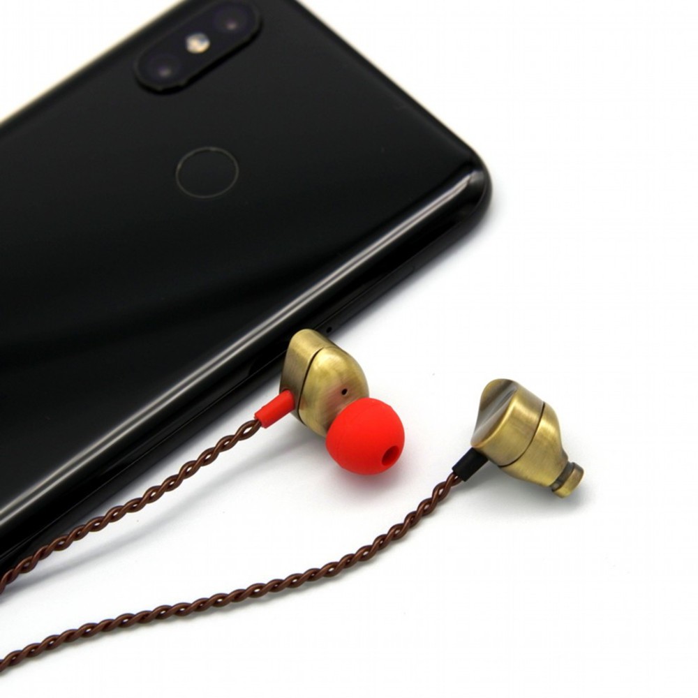 FAAEAL Crescent Metal Earphone In-Ear Hifi Earphones for Xiaomi Huawei Smartphone Music Earbuds