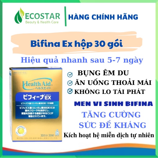 Men vi sinh Nhật Bản Bifina Ex - Hỗ trợ hiệu quả Viêm Đại Tràng Cấp và Mãn Tính