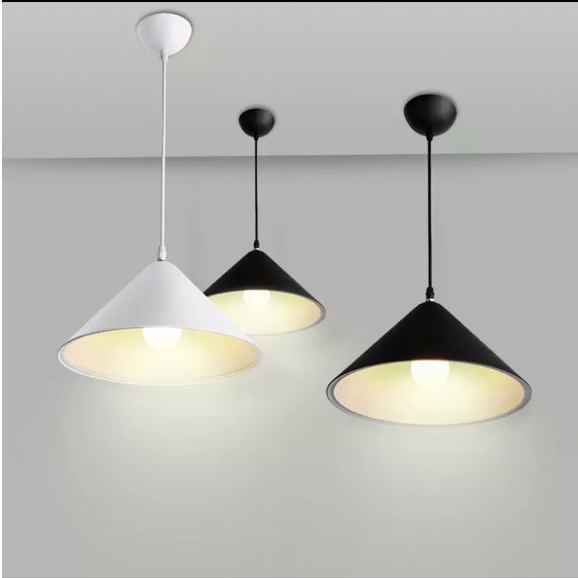 Đèn thả đơn trang trí hình nón hợp kim sơn tĩnh điện cao cấp chưa bao gồm bóng đèn DR-2 AA