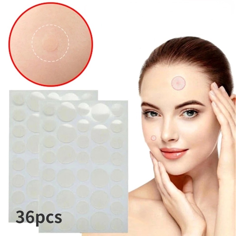 Set 36 Miếng Dán Hỗ Trợ Giảm Mụn Vô Hình Thoáng Khí Bảo Vệ Da