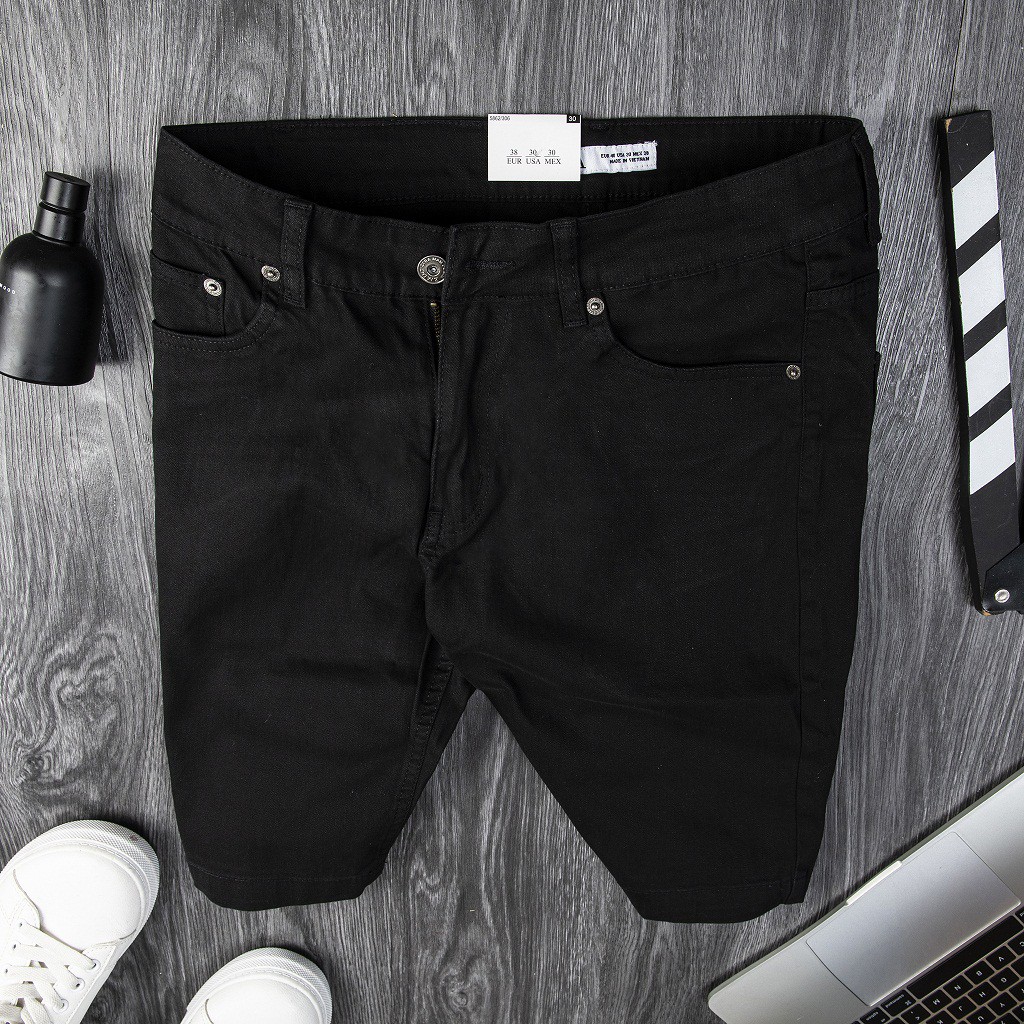 Quần Short Kaki Jean Chất Vải Dư Mềm Mịn Co Giãn