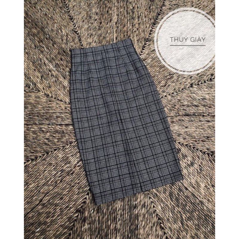 CHÂN VÁY KẺ BÚT CHÌ CV001