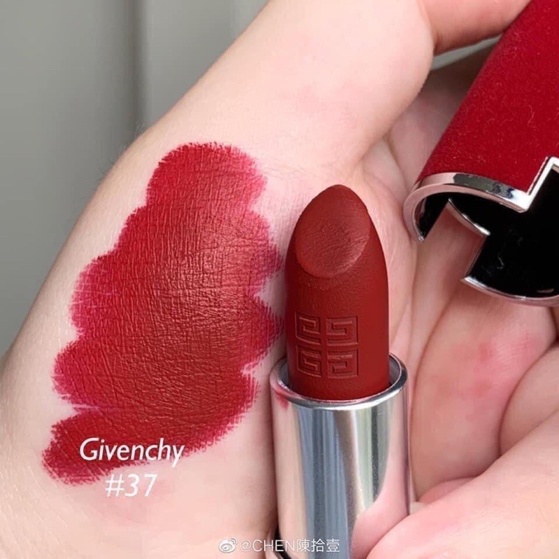 Son Givenchy 37 Rouge Graine Limited vỏ nhung đỏ