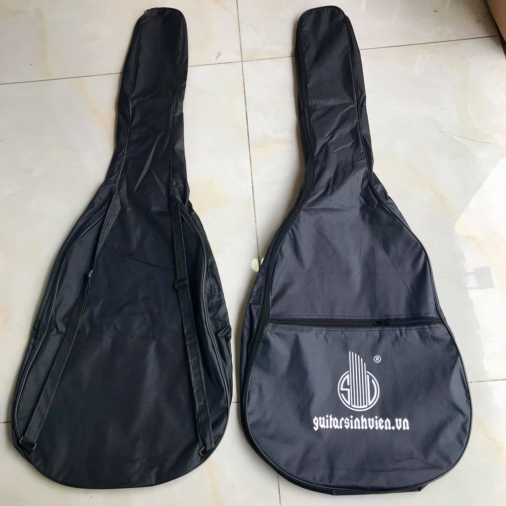 Bao đàn guitar 1 lớp size 4/4 cao 106cm có chống nước - Bao có túi nhỏ và quai đeo như balo - Đặt hàng tặng pick gãy