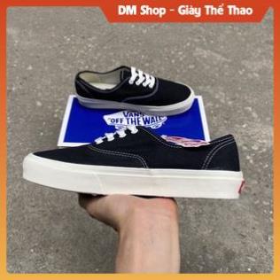 Giày Vans Classic Lười Vault Đế Kem Nam Nữ, Giầy Van Đen Old  Skoll Full Phụ Kiện Bill Box