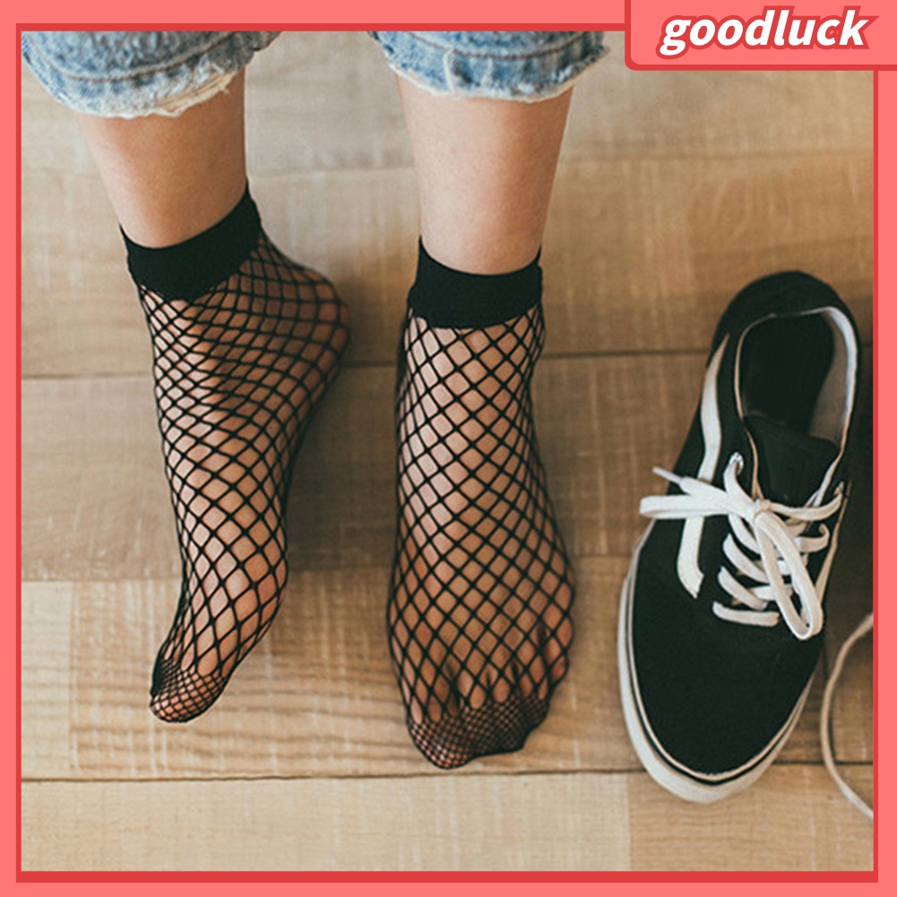 Vớ ngắn cao ngang mắt cá kiểu lưới bắt cá thời trang gợi cảm dành cho bạn nữ