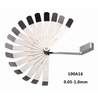 Thước căn lá 0.05-1.0mm, bao gồm 16 lá.-chiều dài lá 100mm