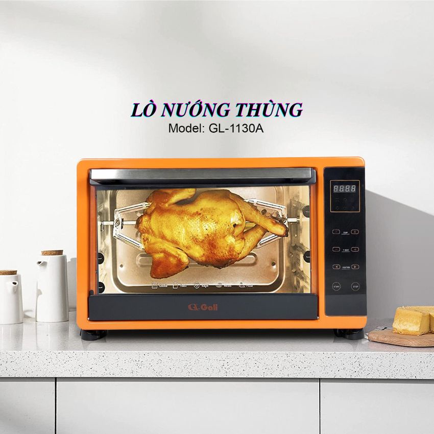 Lò nướng điện dung tích 30 lít, công suất 1500w dùng cho gia đình, nhà hàng, quán ăn...