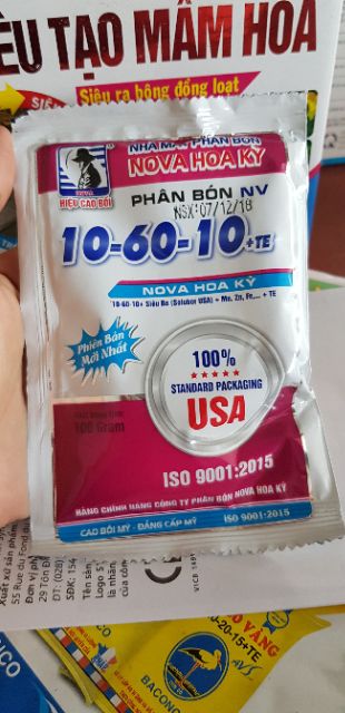 Phân bón lá nova hoa kỳ 10-60-10