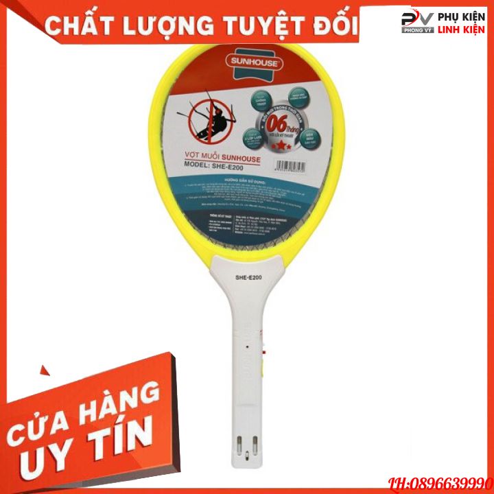 Vợt muỗi SUNHOUSE cao cấp tích hợp đèn báo sạc tiện dụng, nhựa ABS chịu va đập mạnh
