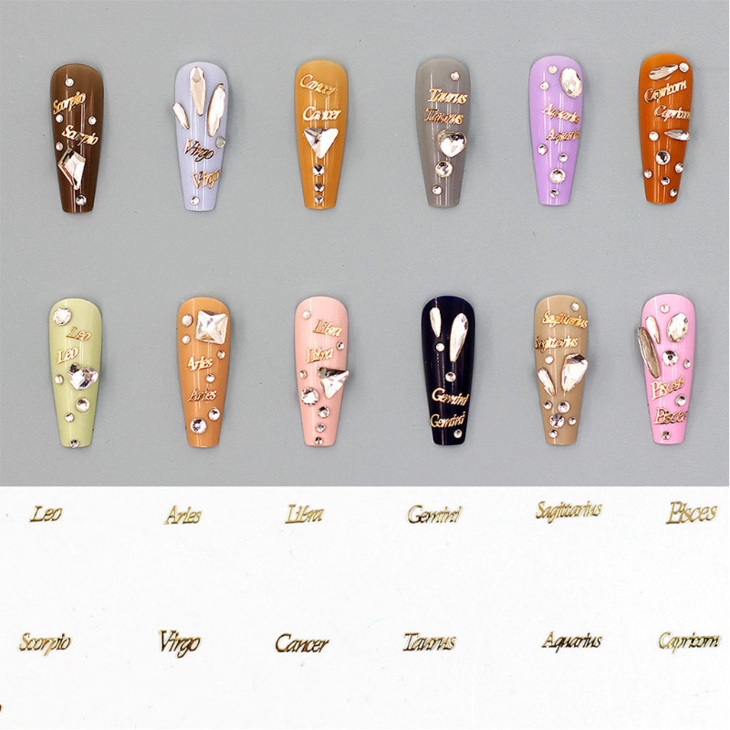 [Hàng mới về] Phụ kiện trang trí móng tay thủ công chủ đề 12 cung hoàng đạo