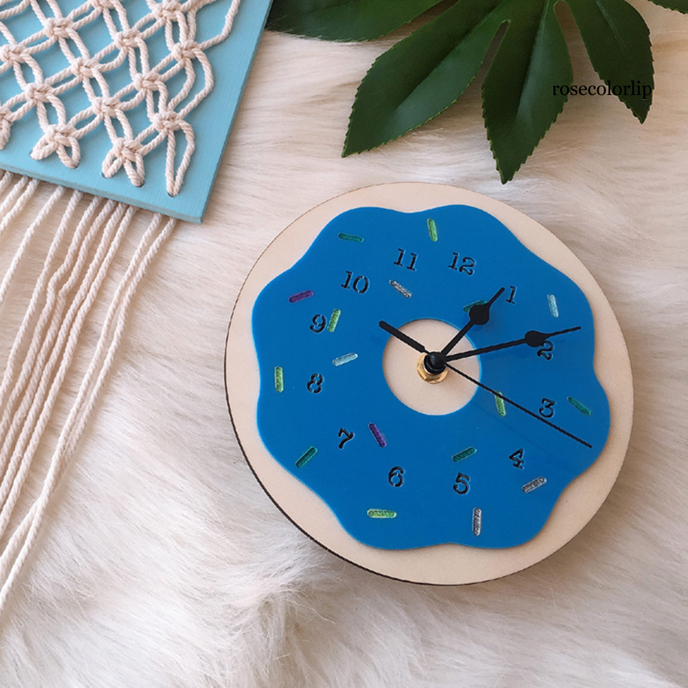 Đồng hồ treo tường hình bánh donut dễ thương
