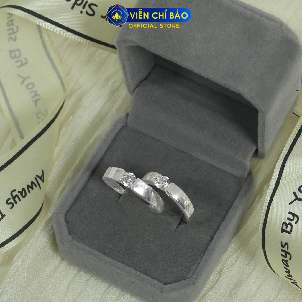 Nhẫn bạc đôi nam nữ Candy chất liệu bạc 925 thời trang phụ kiện trang sức Viễn Chí Bảo N700023 N700082