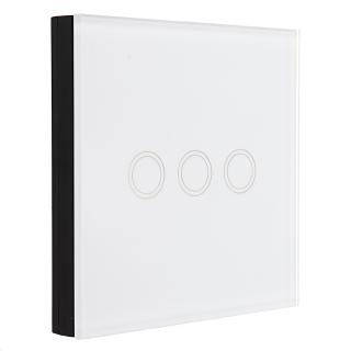Aodu 433MHz White 1 2 3 Channel 86 Wall Touch Remote Control Switch Wireless RF Transmitter Tempered