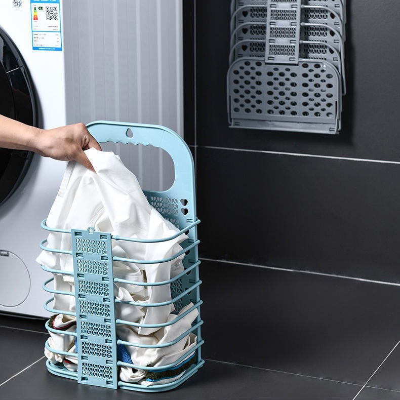 Giỏ đựng quần áo và đồ dùng sinh hoạt treo tường Việt Nhật 3379 có thể gấp gọn tặng kèm móc treo (MS05)