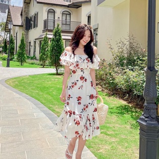 Đầm KELLY - Đầm bẹt vai đuối cá