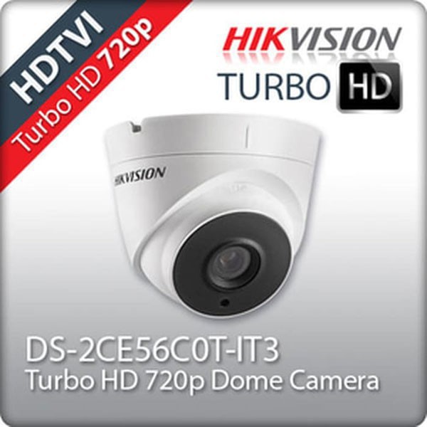 CAMERA DOME HDTVI HIKVISION DS-2CE56C0T-IT3 1.0MP QAM2703