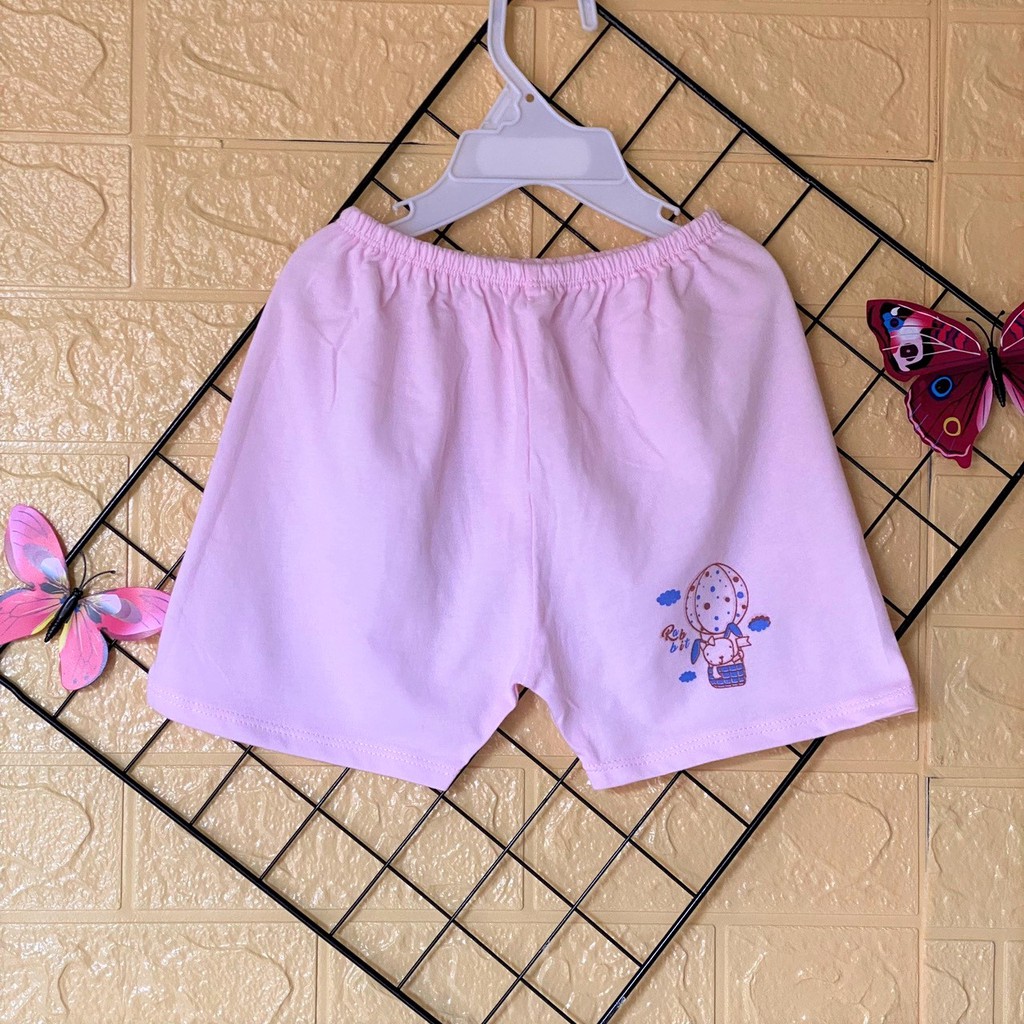 Quần đùi sơ sinh cotton Thái Hà Thịnh cho bé gái, chất vải mềm, mịn, đẹp - màu hồng như hình