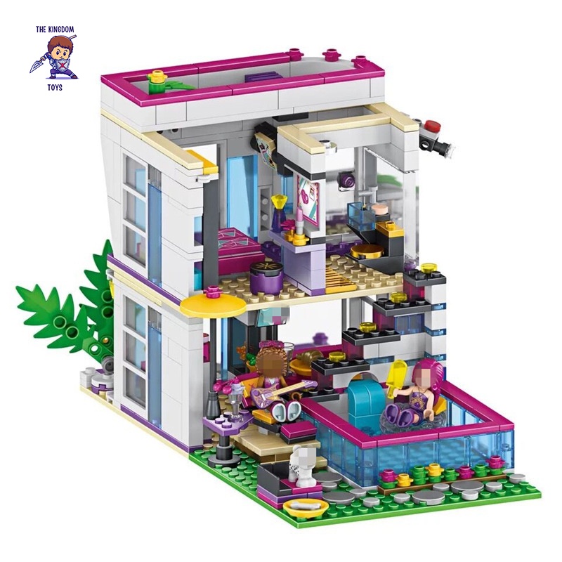 Đồ Chơi Lắp Ráp Kiểu LEGO Friends Mô Hình Ngôi Nhà Biệt Thự Ngôi Sao Livi Và Andrea Đồ Chơi Bé Gái 3008