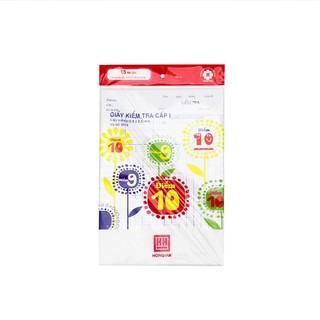 Giấy kiểm tra 4 ô ly 4919 HỒNG HÀ