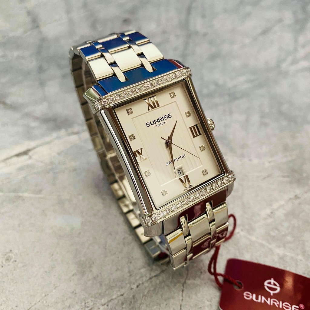 Đồng hồ Sunrise nam chính hãng Nhật Bản M1238AA.D.T - kính saphire chống trầy - chốn