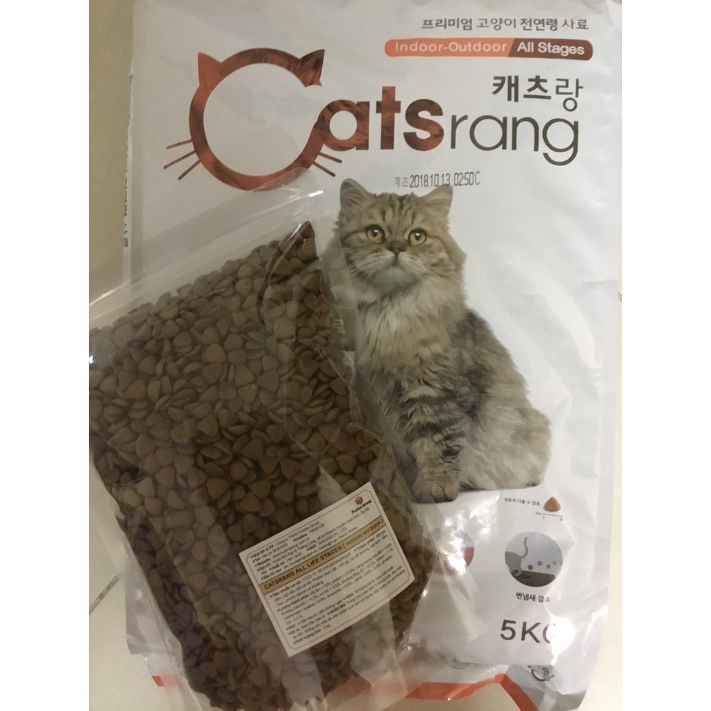 Thức ăn cho mèo catsrang 1kg [túi zip bạc]