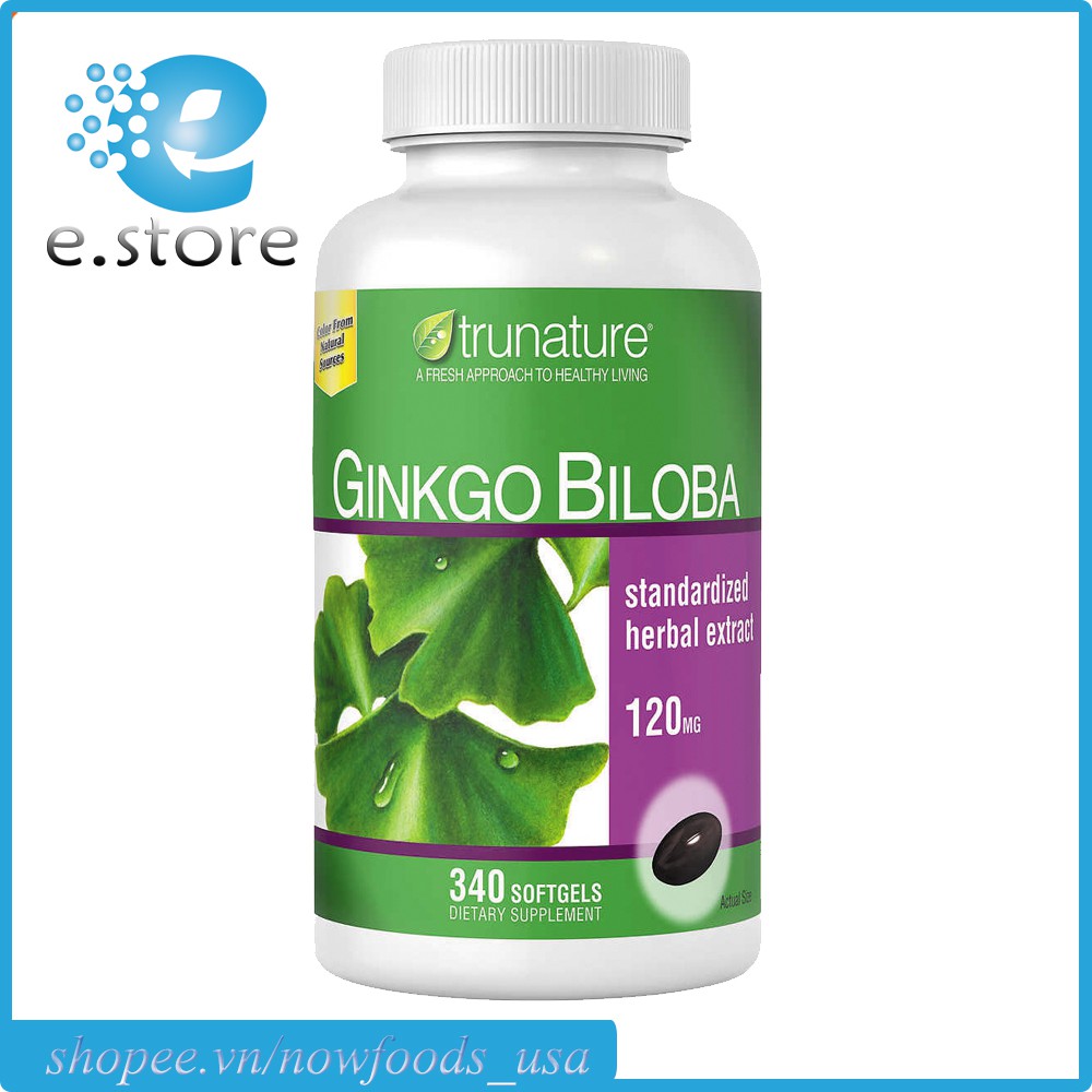 [ USA Mẫu Mới 2020 ] Viên Bổ Não Ginkgo Biloba Truenature 120mg 340 Viên