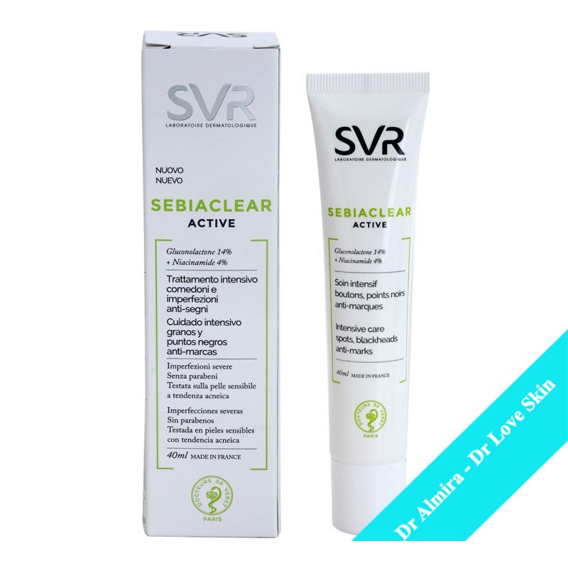 Kem giảm mụn và loại bỏ dầu cho da nhạy cảm SVR SEBIACLEAR Active 40ml | BigBuy360 - bigbuy360.vn