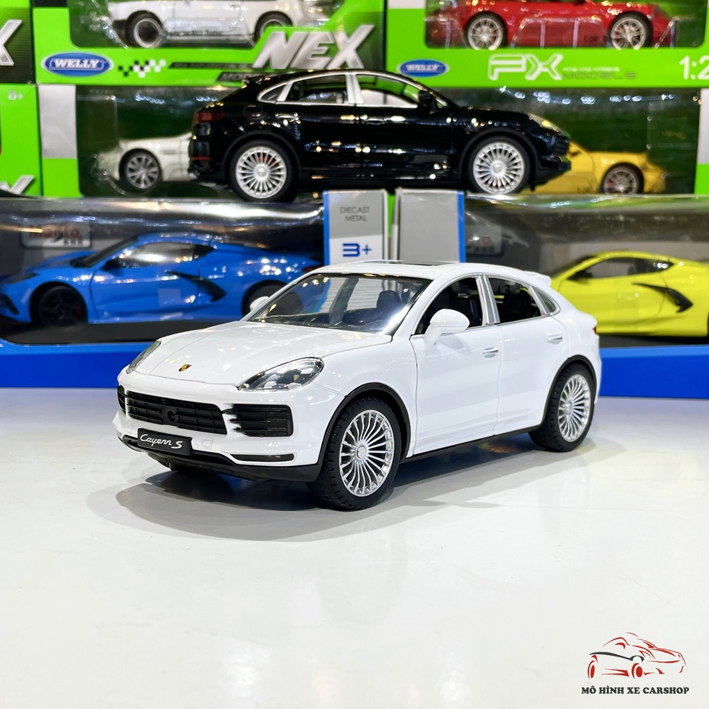 Mô hình xe kim loại Porsche Cayenne S tỉ lệ 1:24 hãng XHD (Đen+Trắng)