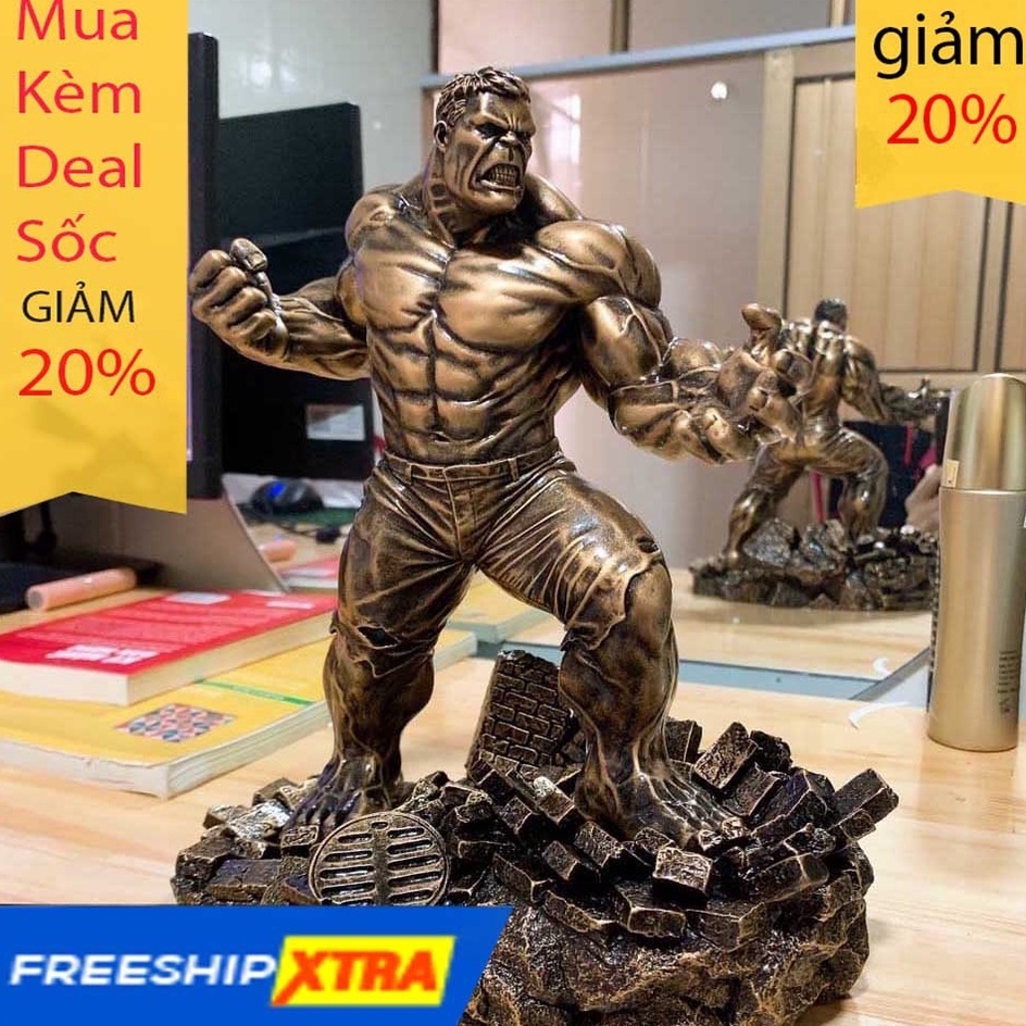 ✒Mô hình HULK, decor bàn GAMING, trang trí: kệ, quà tặng. Nhân vật Hulk chất liệu đá composite, trọng lượng 3kg cứng chắ