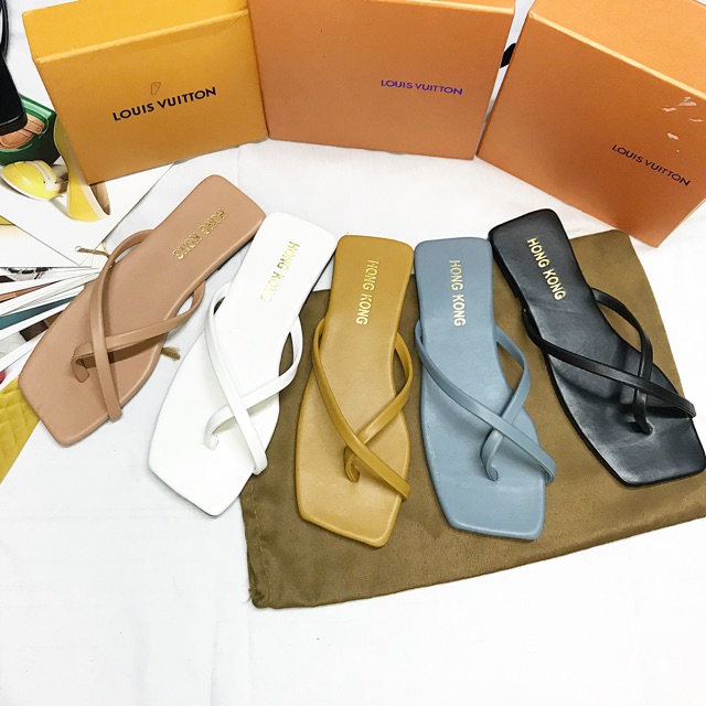 Dép kẹp xéo da siêu mềm