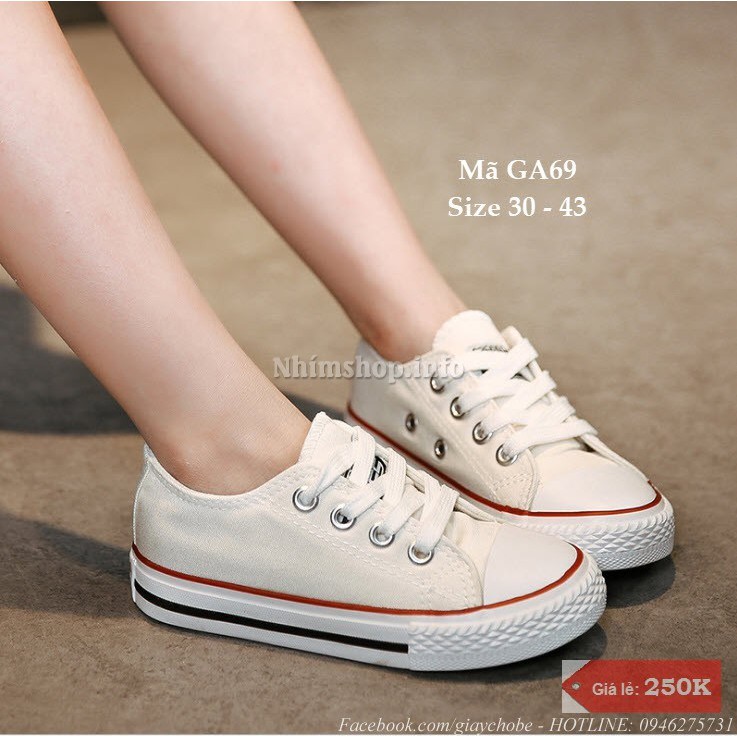 Giày Thể Thao Buộc Dây Dáng Converse Cổ Thấp GA69