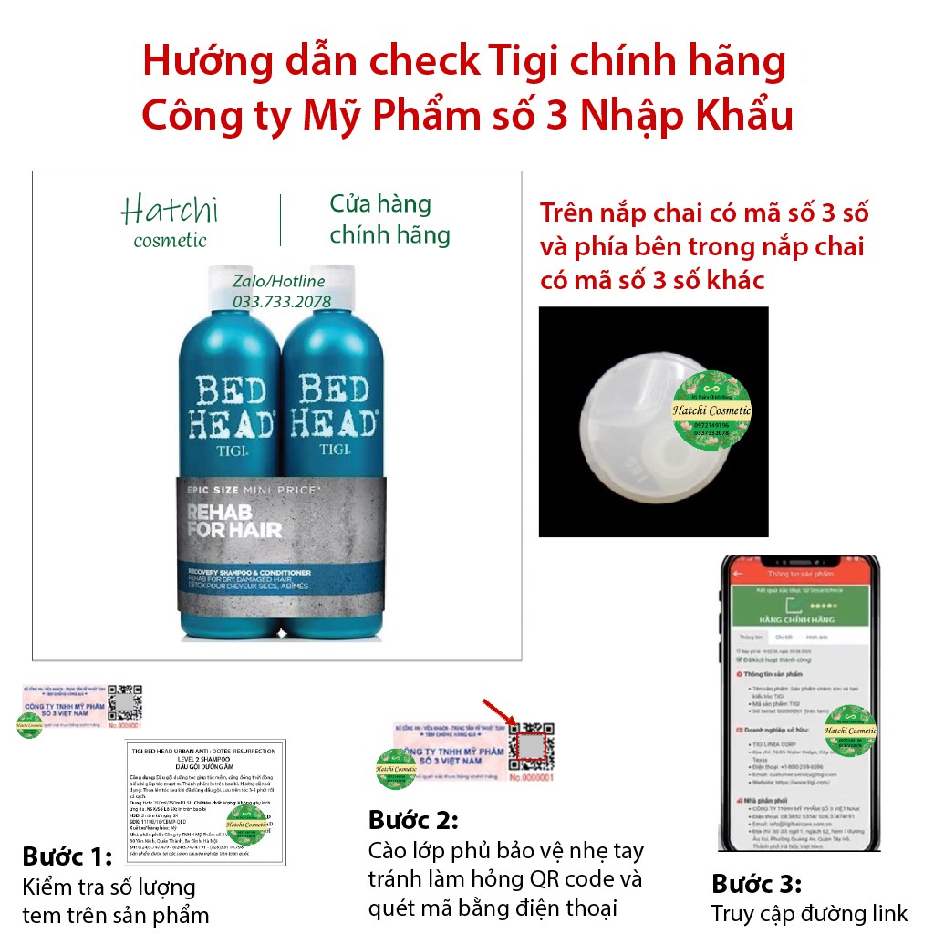 Bộ Dầu Gội Xả Phục Hồi Tigi Số 2 Phục Hồi Hư Tổn 750ml*2 Chính Hãng