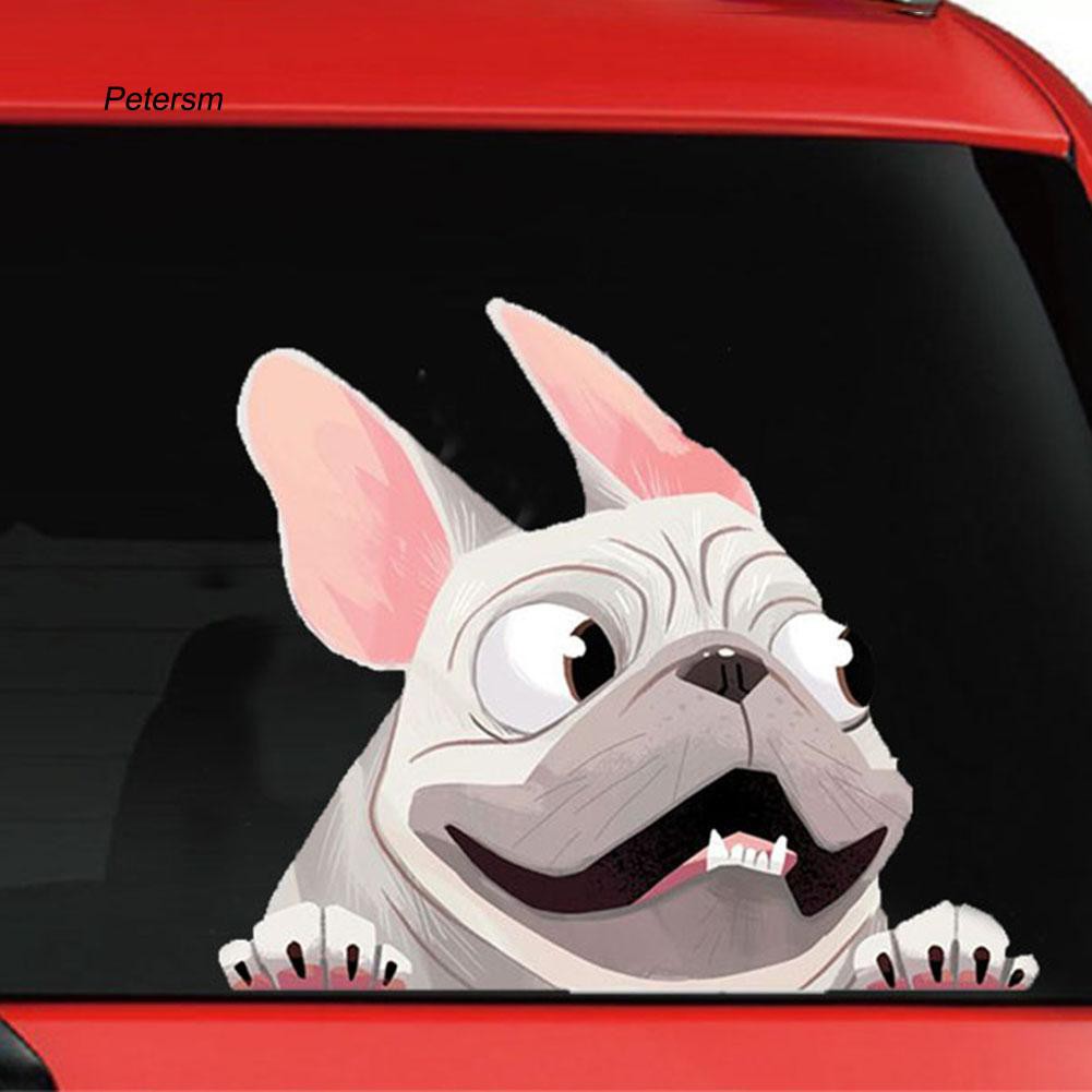 Miếng dán trang trí xe ô tô hình chú chó xinh xắn
