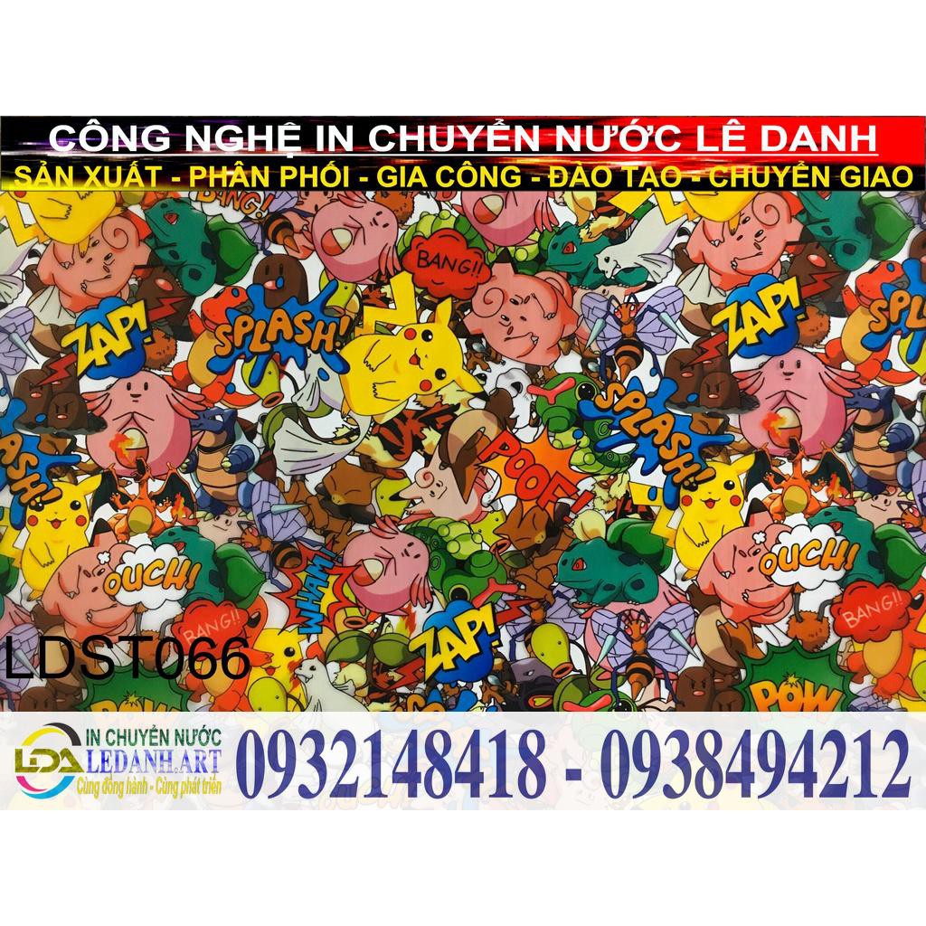 Combo phim nhúng chuyển nước hình Pikachu + chai xịt kích hoạt