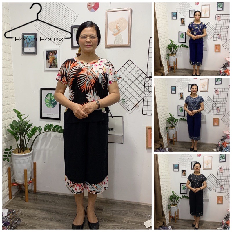 Bộ Lanh Trung Niên Việt Thắng Quần Ống RộngBo Lanh Tole Trung nien cho Me