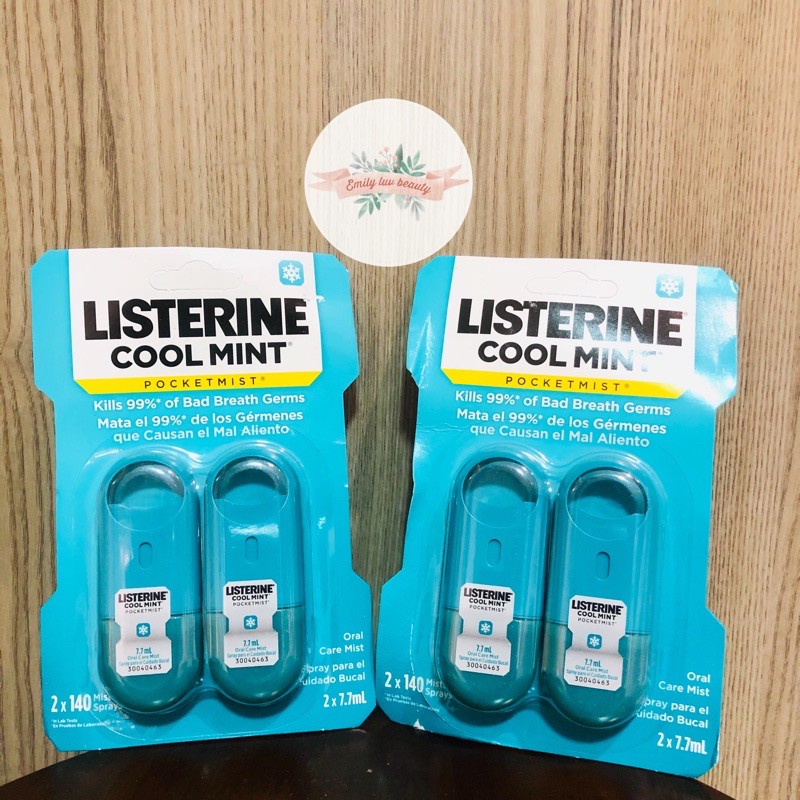 Xịt thơm miệng diệt khuẩn Listerine 7.7ml Mỹ