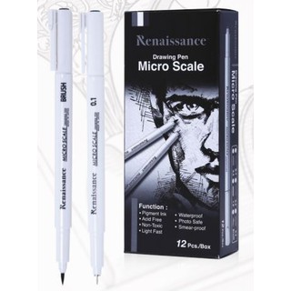 Bút Lông Kim Renaissance Design Microscle Drawing Mực Đen