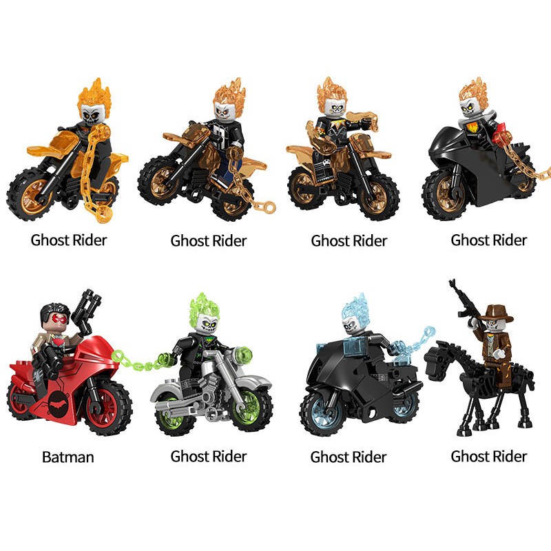 Mô Hình Nhân Vật Super Hero Rider Có Chiếc Xe Máy Màu Đỏ Mini