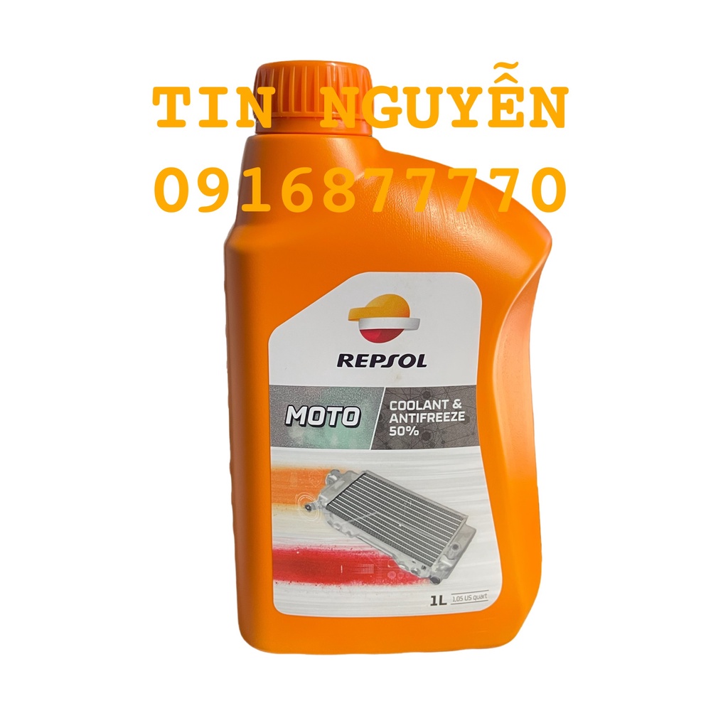 Nước mát Repsol Moto Coolant &amp; Antifreeze 1L