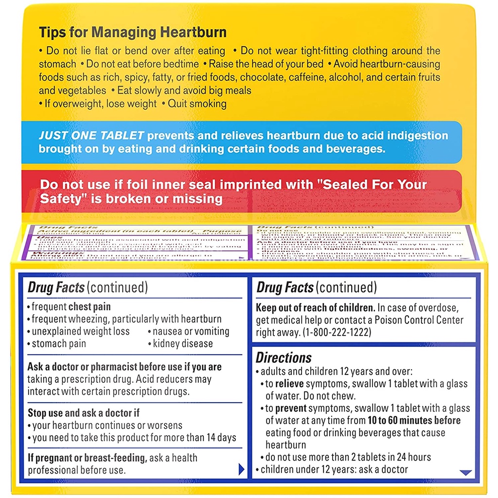 [DATE 8/2023 &amp;11/ 2023] MAXIMUM STRENGTH PEPCID AC 50 &amp; 75 TABLETS (50 &amp; 70 VIÊN)