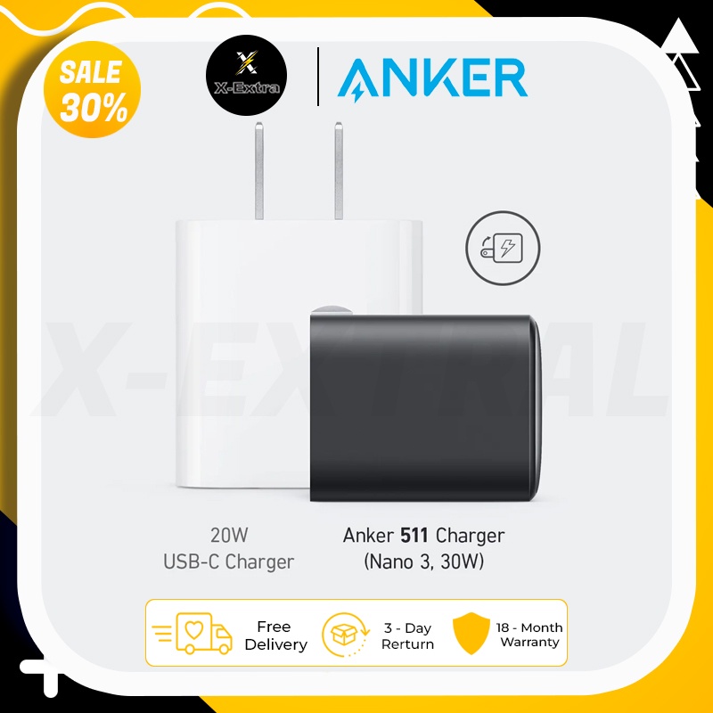 Củ sạc Anker A2147 511 30W Nano 3 USB C GaN Pro củ sạc  sạc nhanh PPS có thể gập lại PIQ 3.0