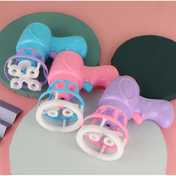 Súng Bắn Bong Bóng Xà Phòng 4 Nòng Có Quạt Dùng Pin