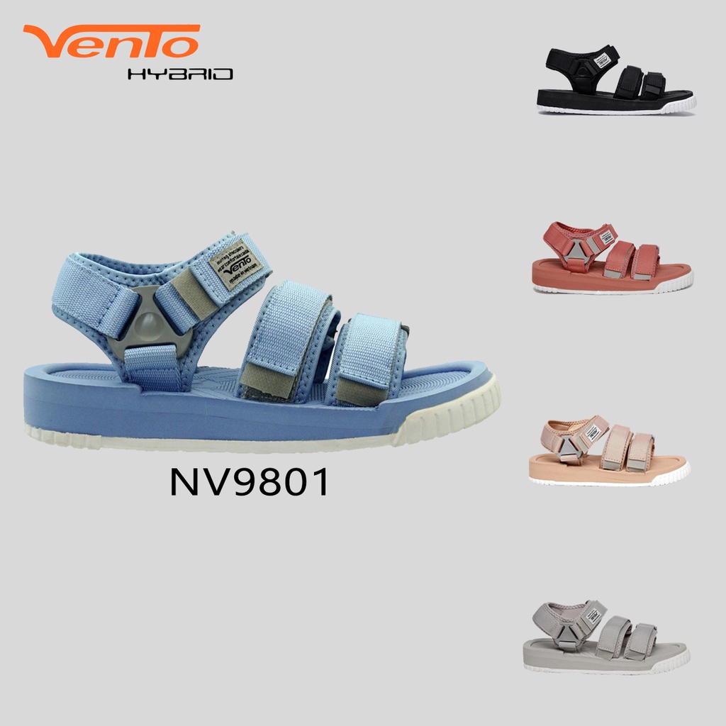 Giày Sandal Vento Unisex 3 Quai NV9801XD Xanh Nhạt