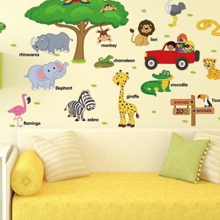 Decal dán tường Tiếng anh các loài vật - kiddecals - SK9084 Zooyoo