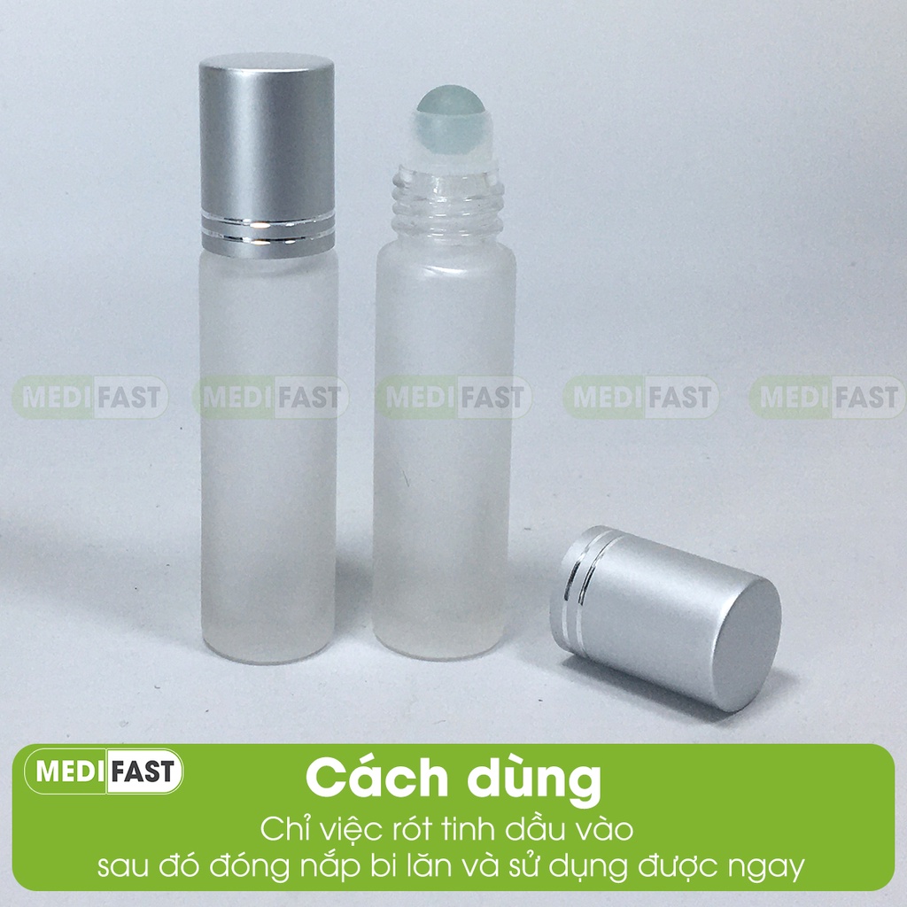 Dụng cụ đựng mỹ phẩm tinh dầu, dầu dừa, chai bi lăn 10ml vỏ lọ thủy tinh, siêu tiện lợi.
