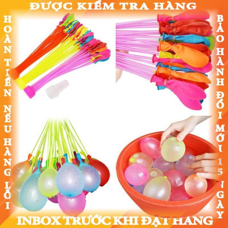 Bóng bay nước 111 quả, Bóng nước chùm, Bong bóng nước, Bóng nước được lắp sẵn vào 3 chùm và 1 đầu nối vòi nước tranha