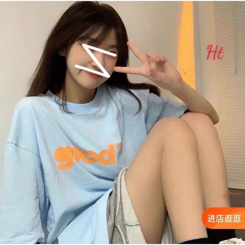 Sét áo GOOD xanh+quần đùi xám HT11