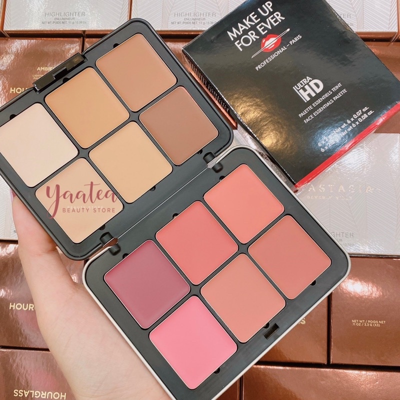 Bảng kem nền và má hồng Make Up For Ever Ultra HD Face Essentials Palette 12 ô